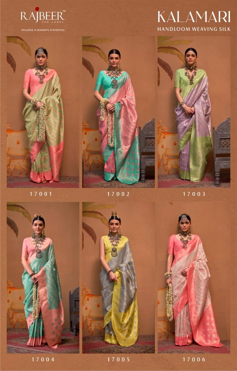 Rajbeer Kalamari Silk Wholesale Fancy Sarees Catalog — Wholesale Sarees, MPA wholesale from Surat — view 12